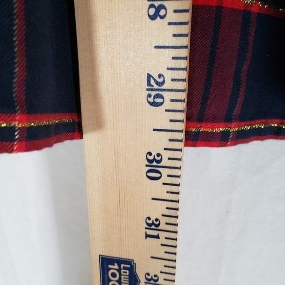 Oshkosh b'gosh Girl's Red And Black Dress with Golden Lining Button Down Sz 10 - Picture 6 of 6